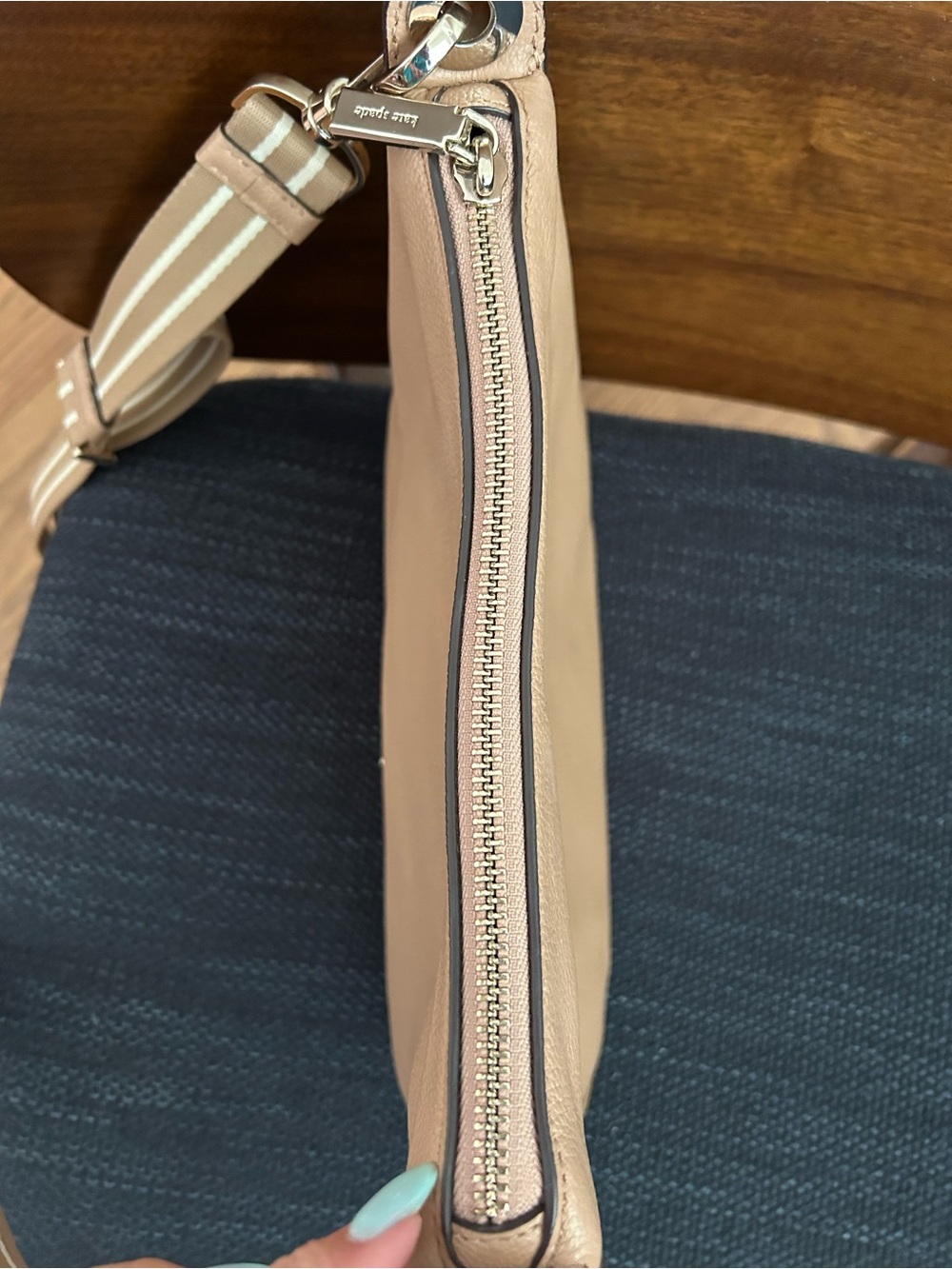 kate spade Crossbody in Light Beige with Striped Strap - Picture 9 of 9